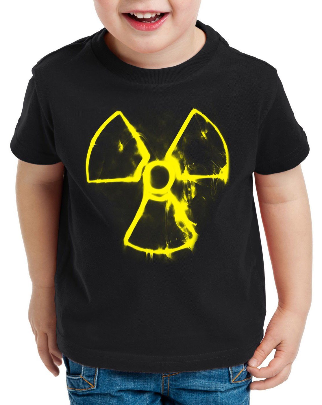 style3 Print-Shirt Kinder T-Shirt Nuclear Smoke nein danke akw atomkraft