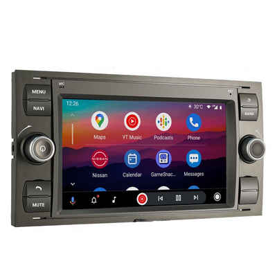 GABITECH 7 zoll Android Autoradio GPS Navi für Ford Focus Transit C S MAX Autoradio (FM, AM, RDS, Qualcomm Octa Core, 8* A75 64-bit 2.2GHz CPU, 4GB RAM; 64GB ROM)