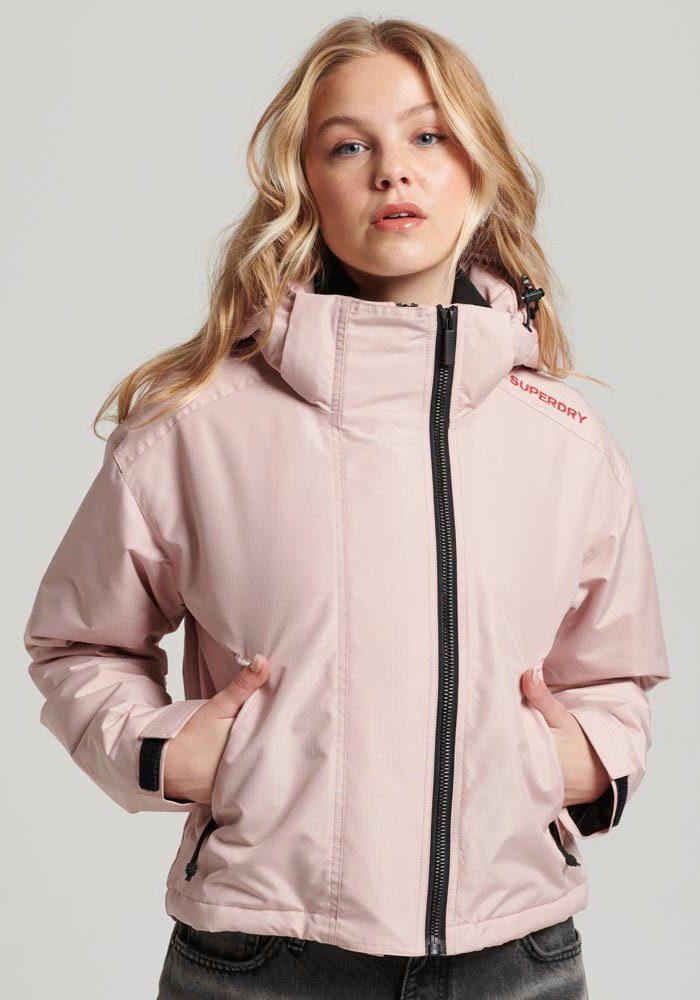 Superdry Windbreaker CODE Vintage Pink Blush Stickerei Logo JACKET WINDCHEATER mit