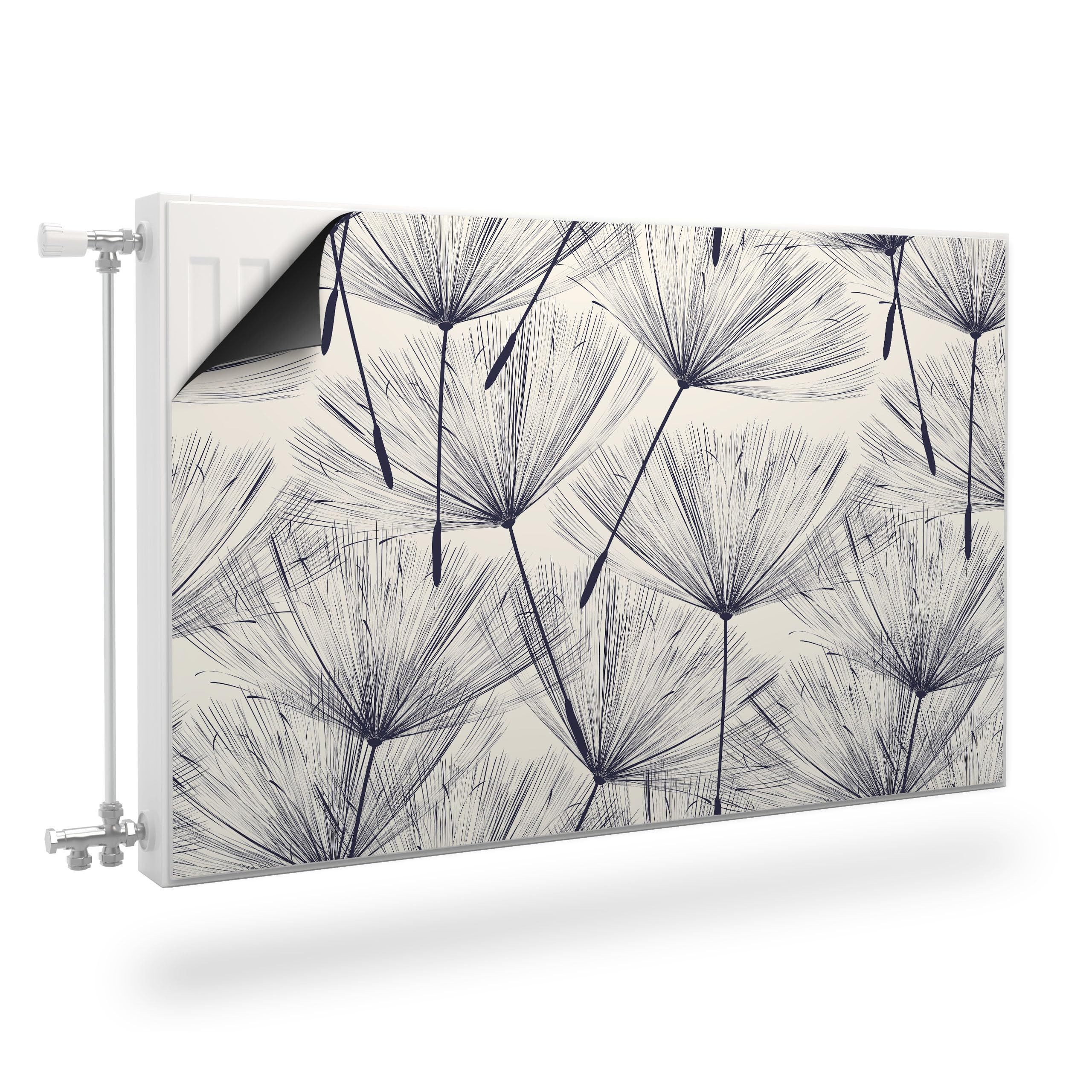 Muralo Magnetfolie Heizkörperverkleidung Löwenzahn-Samen – Heizkörperabdeckung magnetisch, 80x60 cm, abriebfest, abwischbar