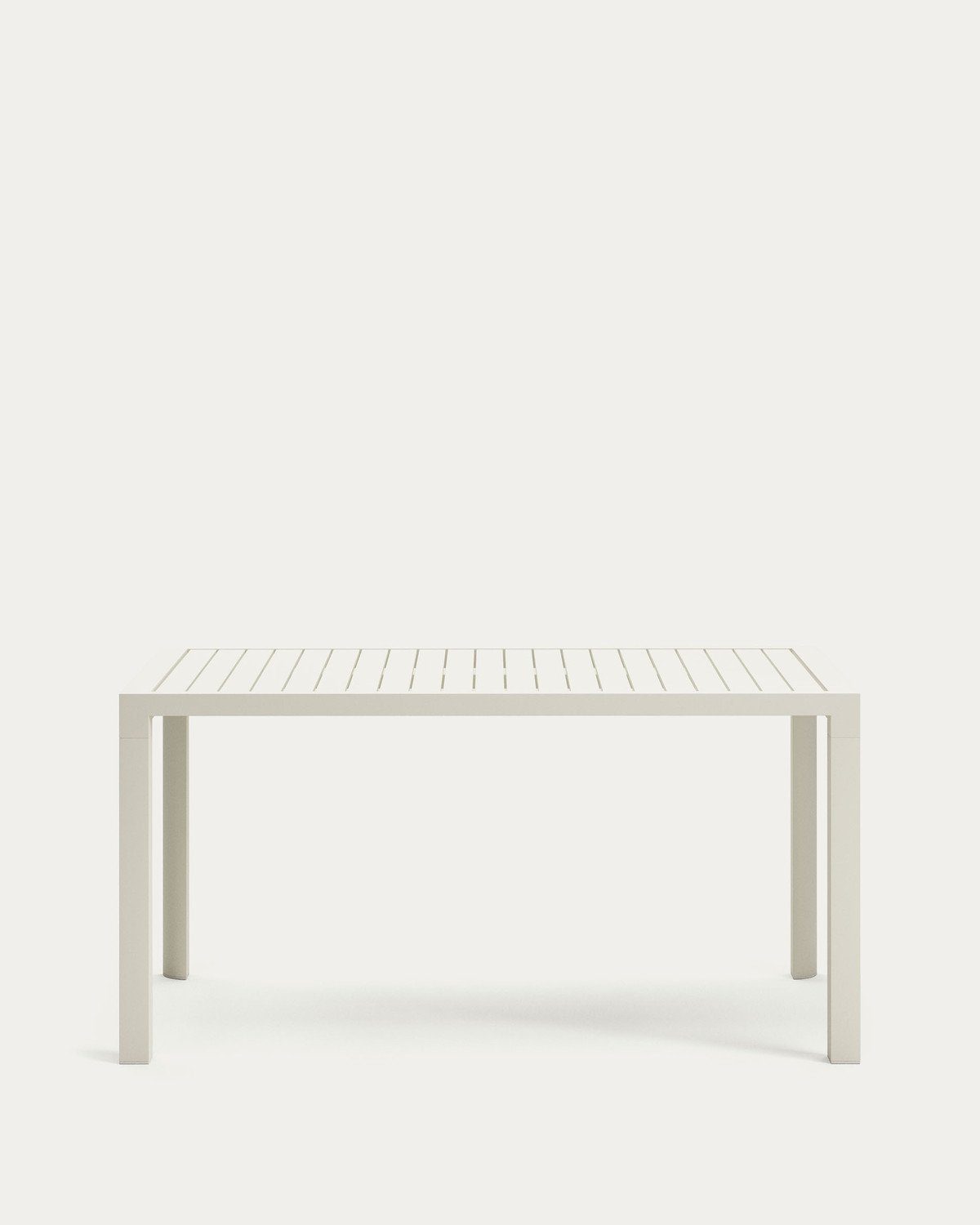 Natur24 Esstisch Gartentisch Culip 150 x 77 x 75 cm Aluminium Weiß Tisch Esstisch