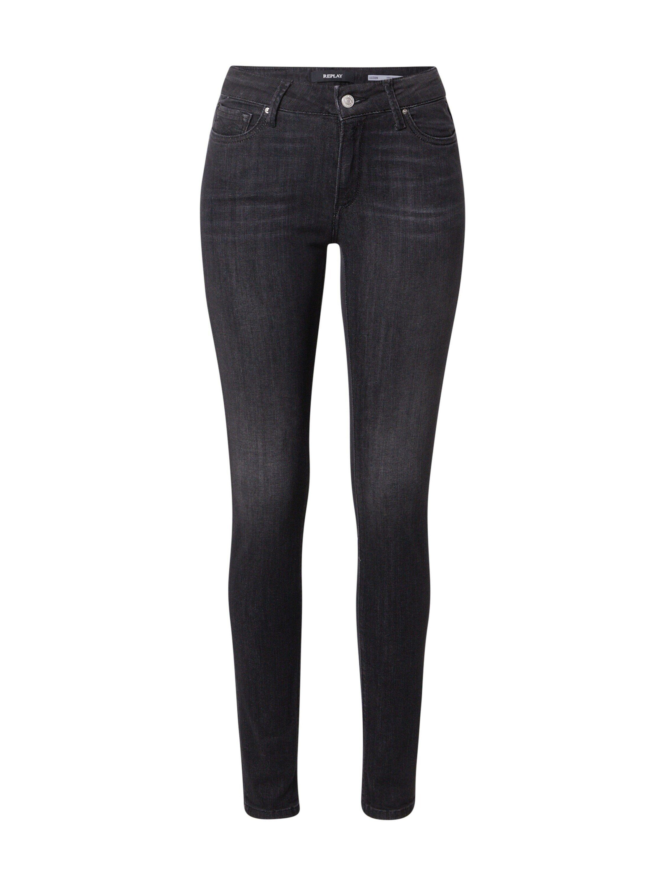 Replay Skinny Fit Jeans 1 Tlg Weiteres Detail Abgesteppter Saumkante