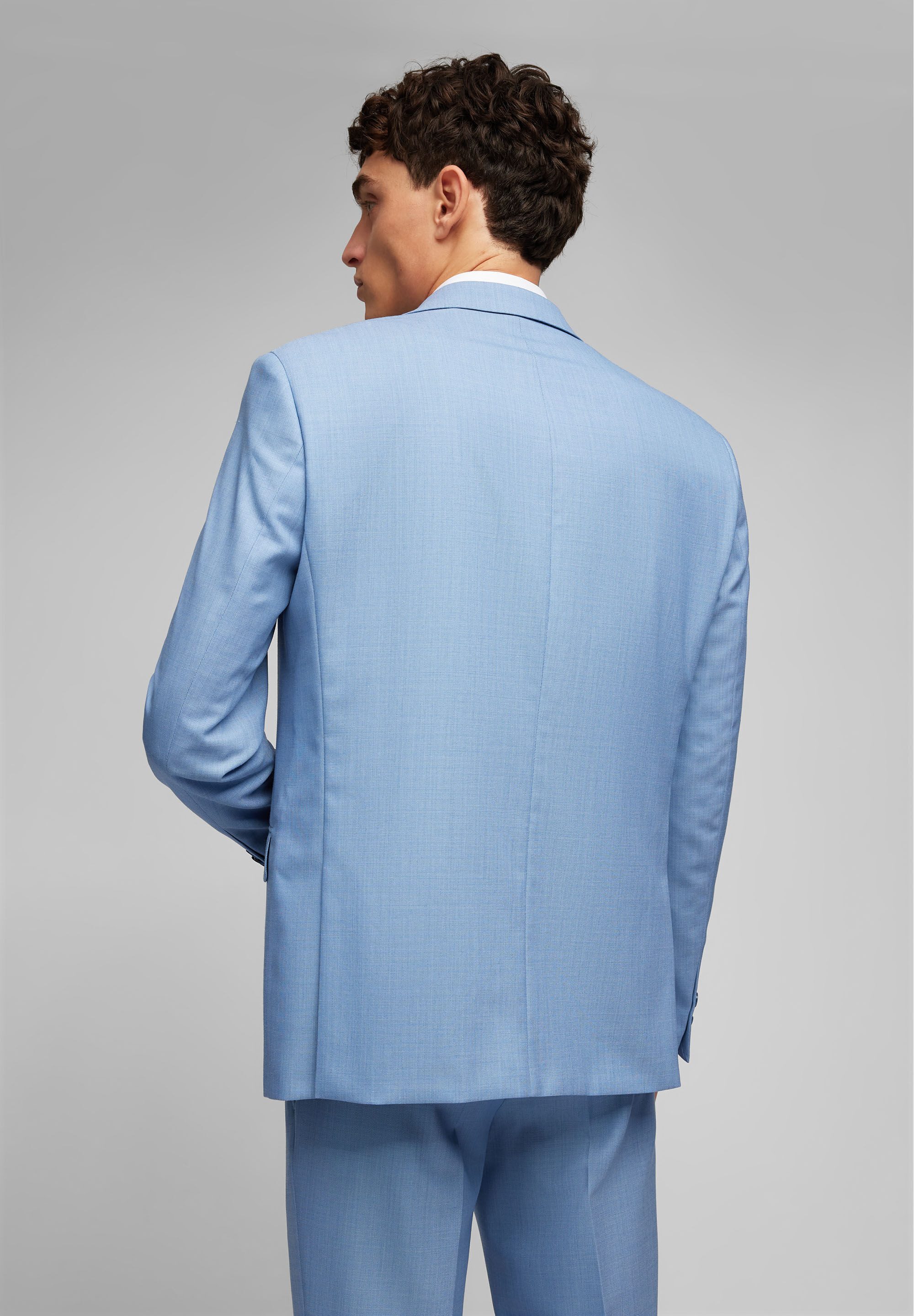 HECHTER PARIS Anzug SUIT MODERN FIT (2-tlg) Aus mikrostrukturiertem, zweifarbigem Stoff