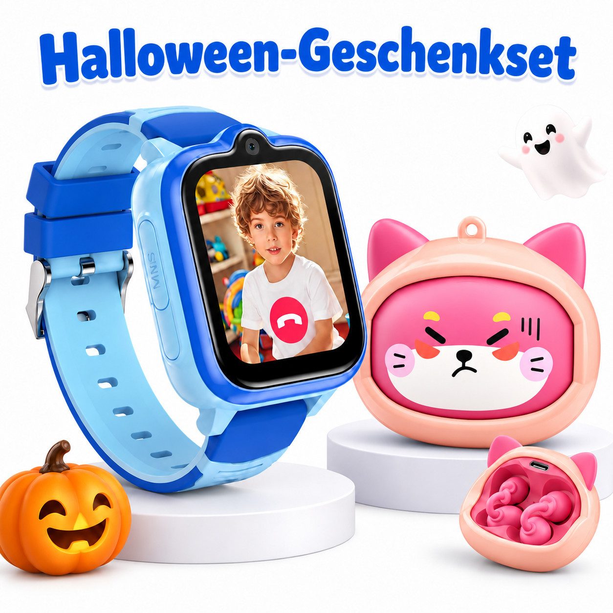 blackview Z10 + AirBuds K1 Kinder-Set – Smartwatch & Open-Ear-Kopfhörer Smartwatch, Sicherheit, Lernspaß und Musik im Set– ideal als Geschenk