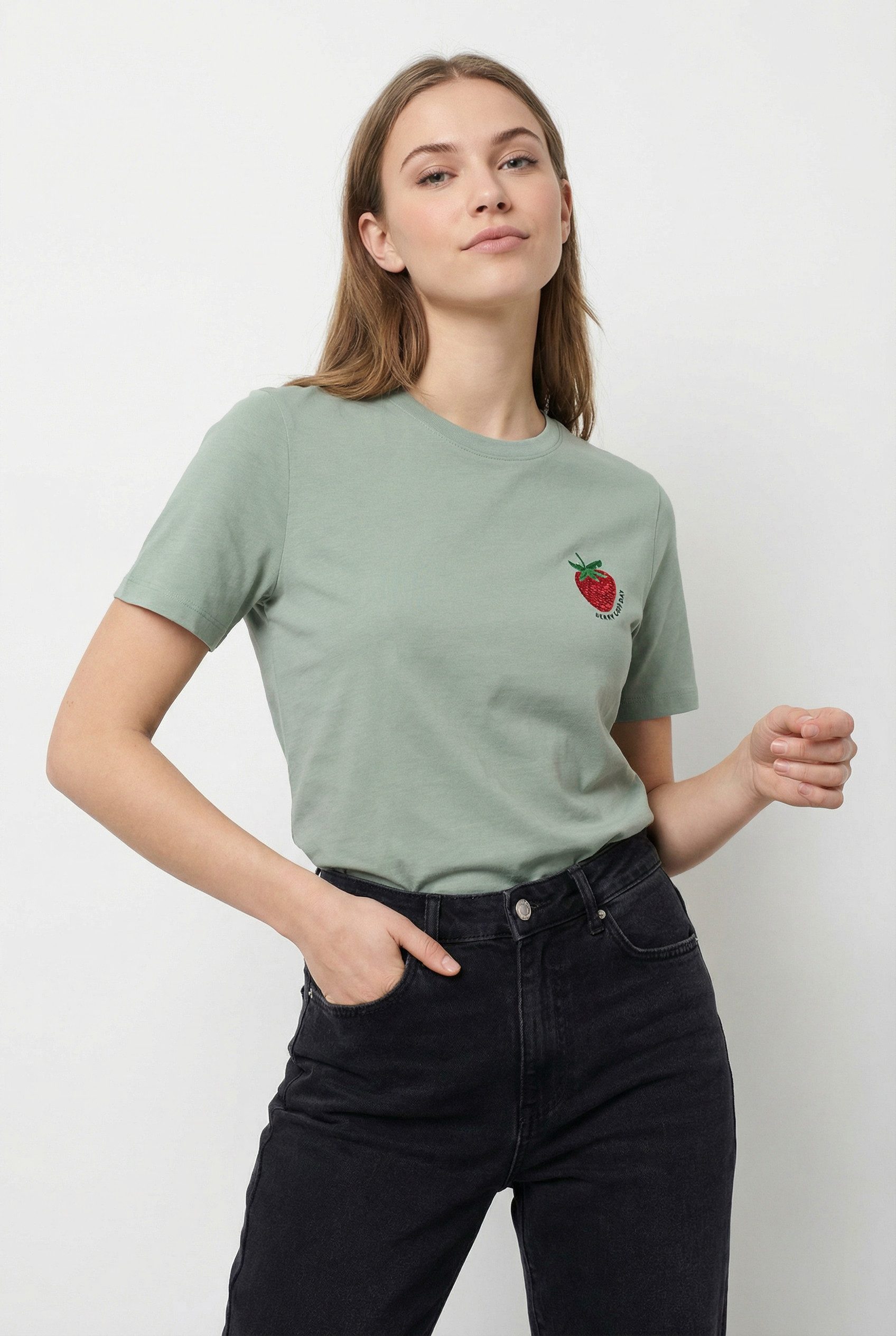 ONLY Kurzarmshirt ONLKITA S/S TEE JRS NOOS Baumwolle, regular fit