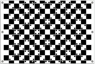 Wallario Sichtschutzzaunmatten Optische Täuschung - Illusion - schwarz weiß II