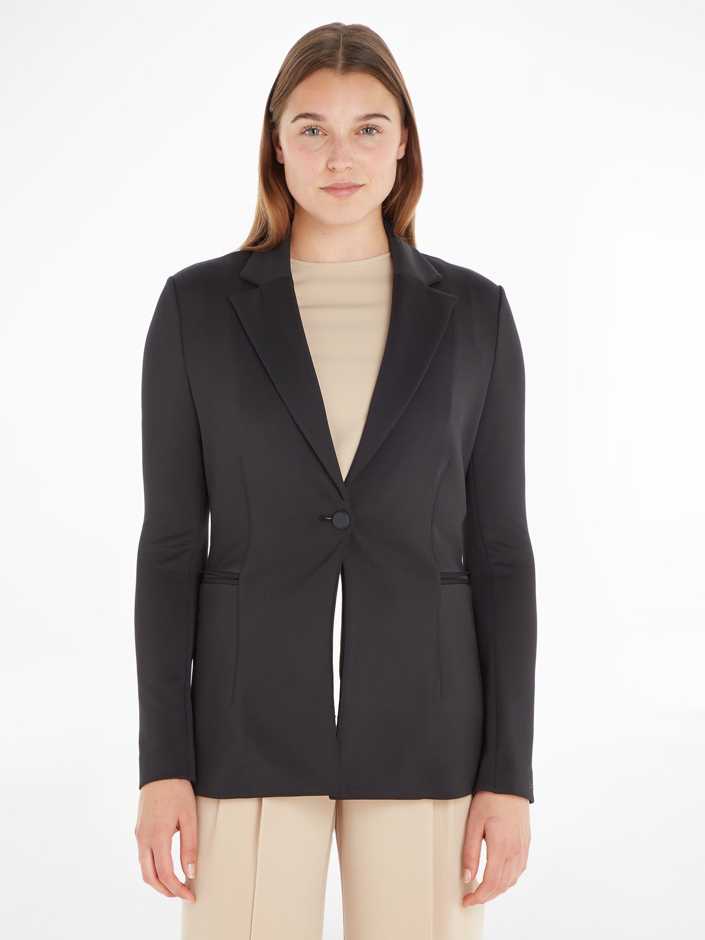 Calvin Klein Jackenblazer TECHNICAL KNIT LONG BLAZER