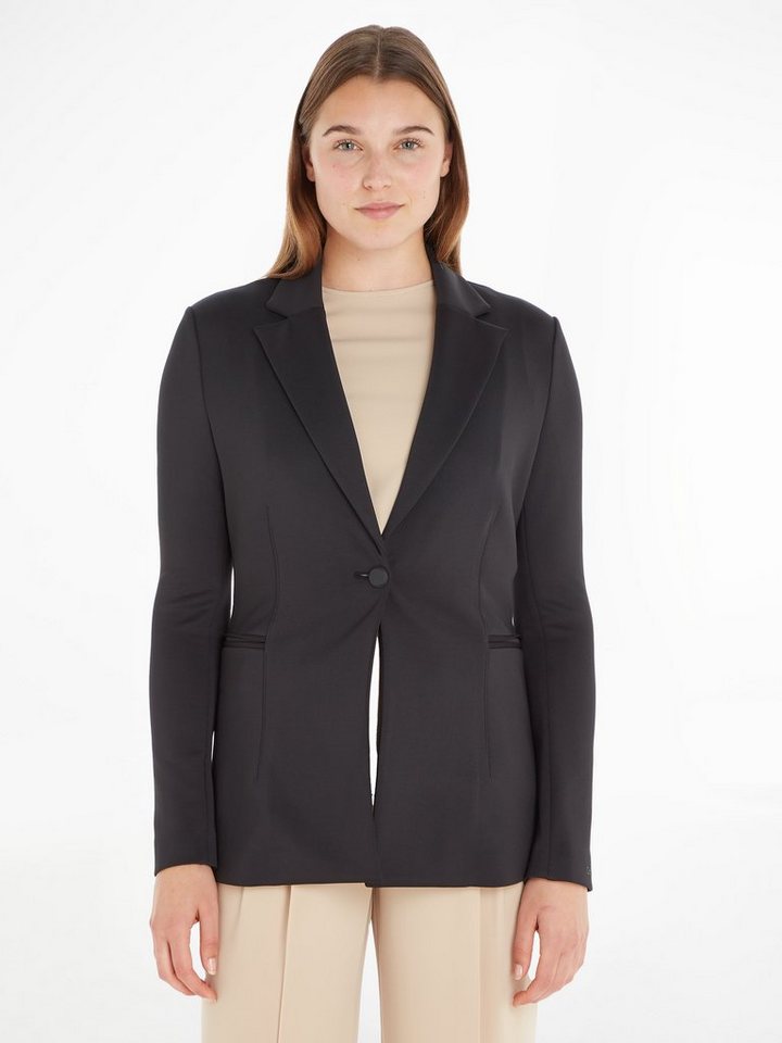 Calvin Klein Jackenblazer TECHNICAL KNIT LONG BLAZER