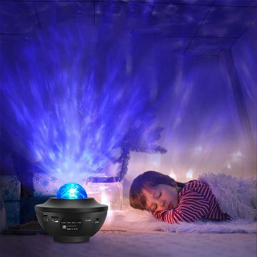 Retoo Nachtlicht LED Sternenhimmel Lampe Projektor Bluetooth Musik Starry Stern, Einfach zu bedienen, 360°-Drehung, Entspannende Atmosphäre