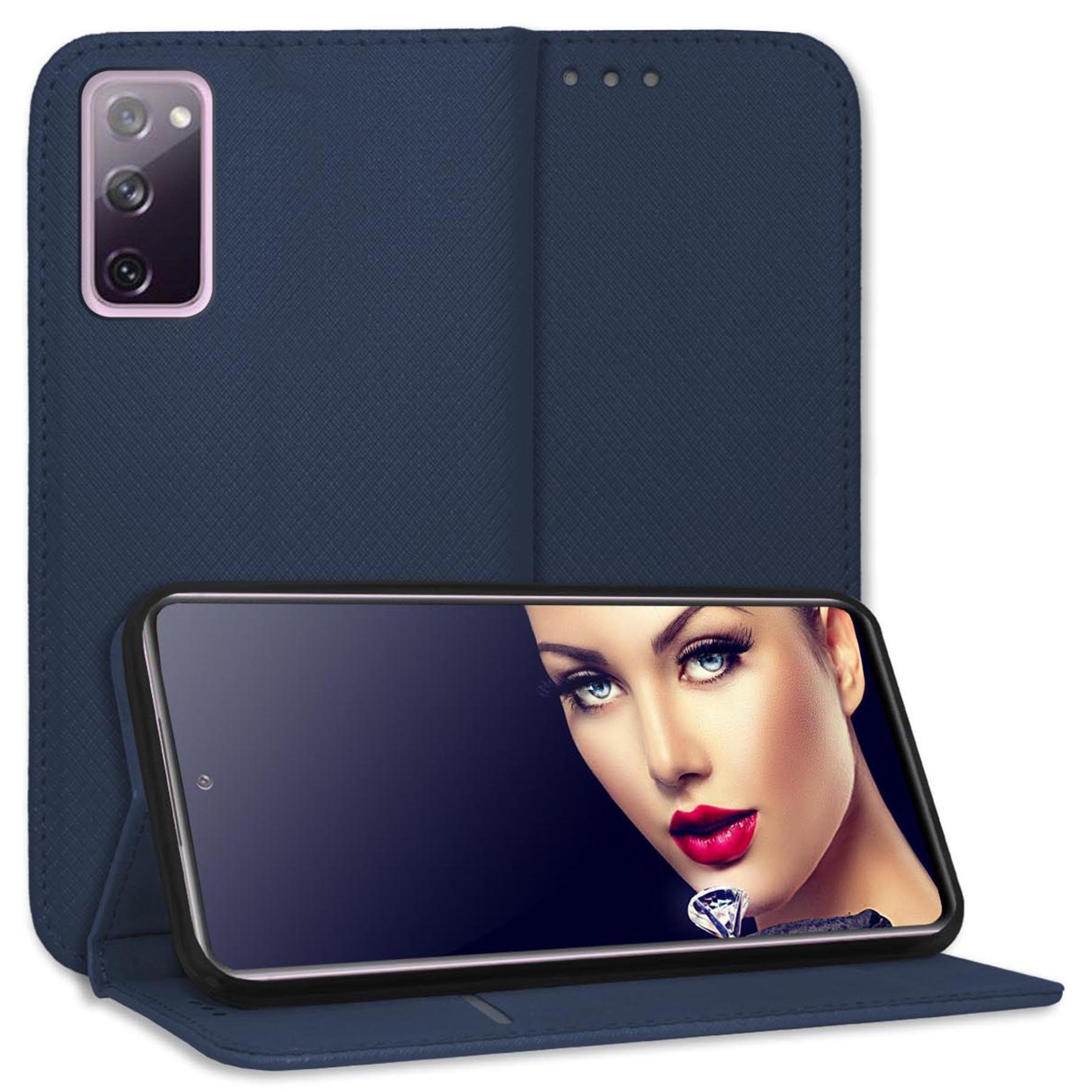 mtb more energy Smartphone-Hülle Smart Magnet für Samsung Galaxy S20 FE, S20 FE 5G, Blau, Bookstyle Klapphülle Cover Wallet Case aus Kunstleder