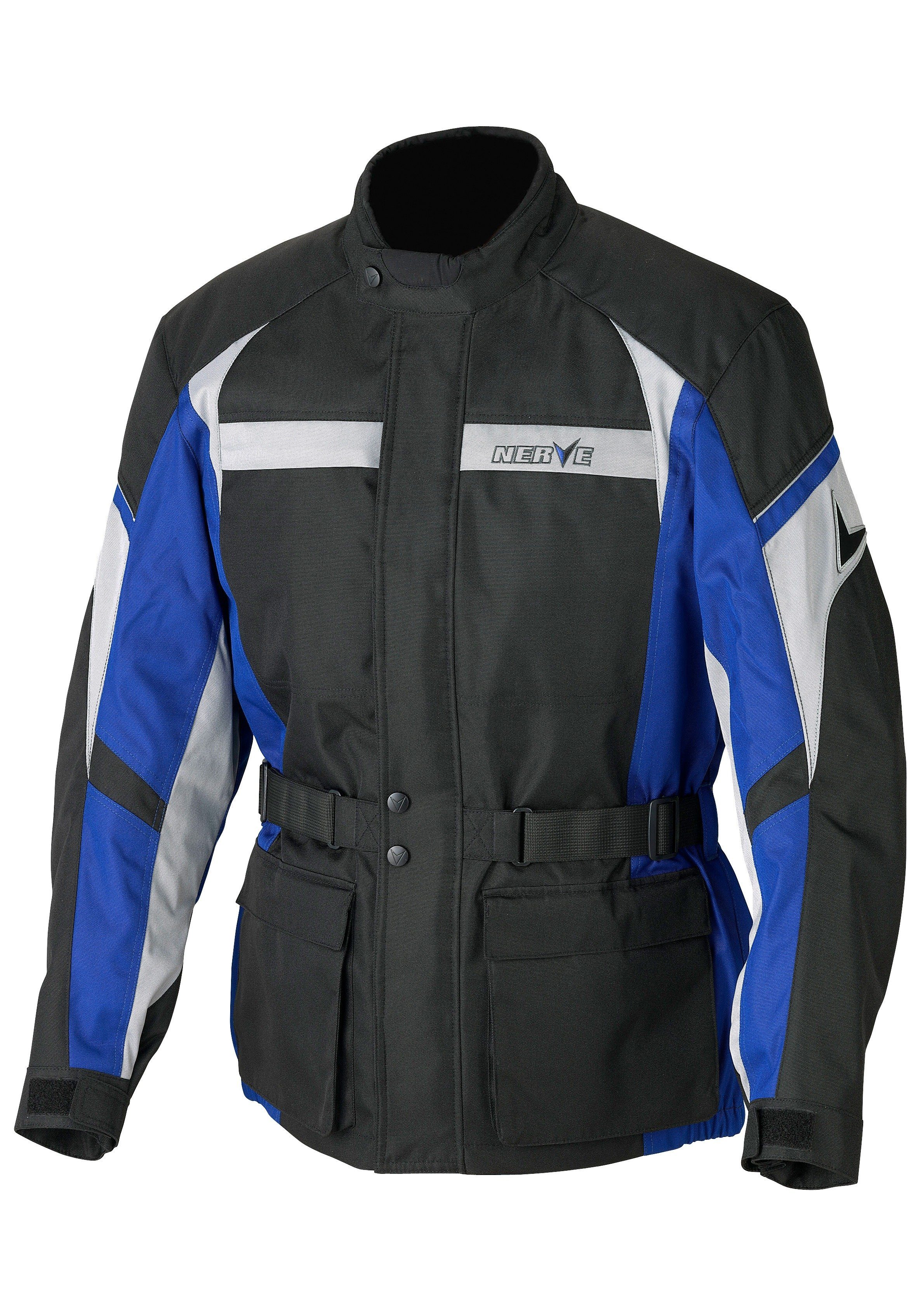 / Tourenjacke / Protektoren Thermoinnenfutter NERVE blau Smart Weitenverstellung / Reflexmaterial