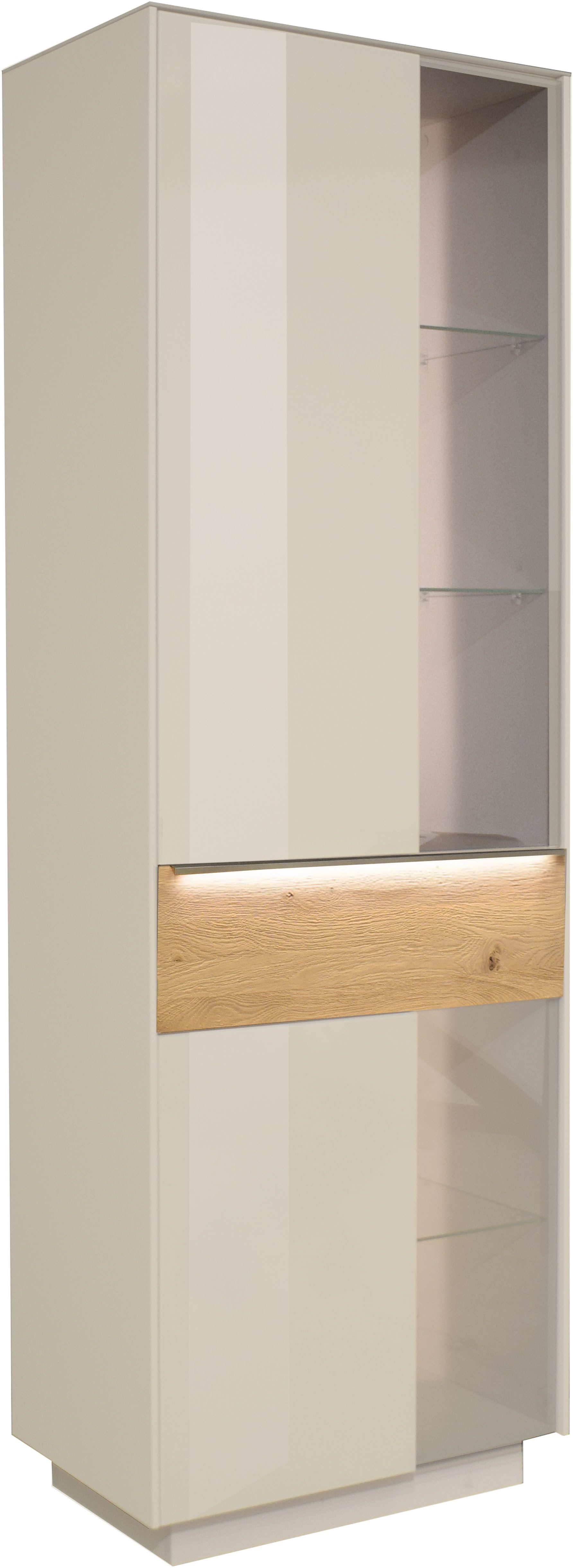 Mäusbacher Standvitrine Nova Standvitrine, BHT 67/197/42 cm, inkl. Griffbeleuchtung, Türdämpfung