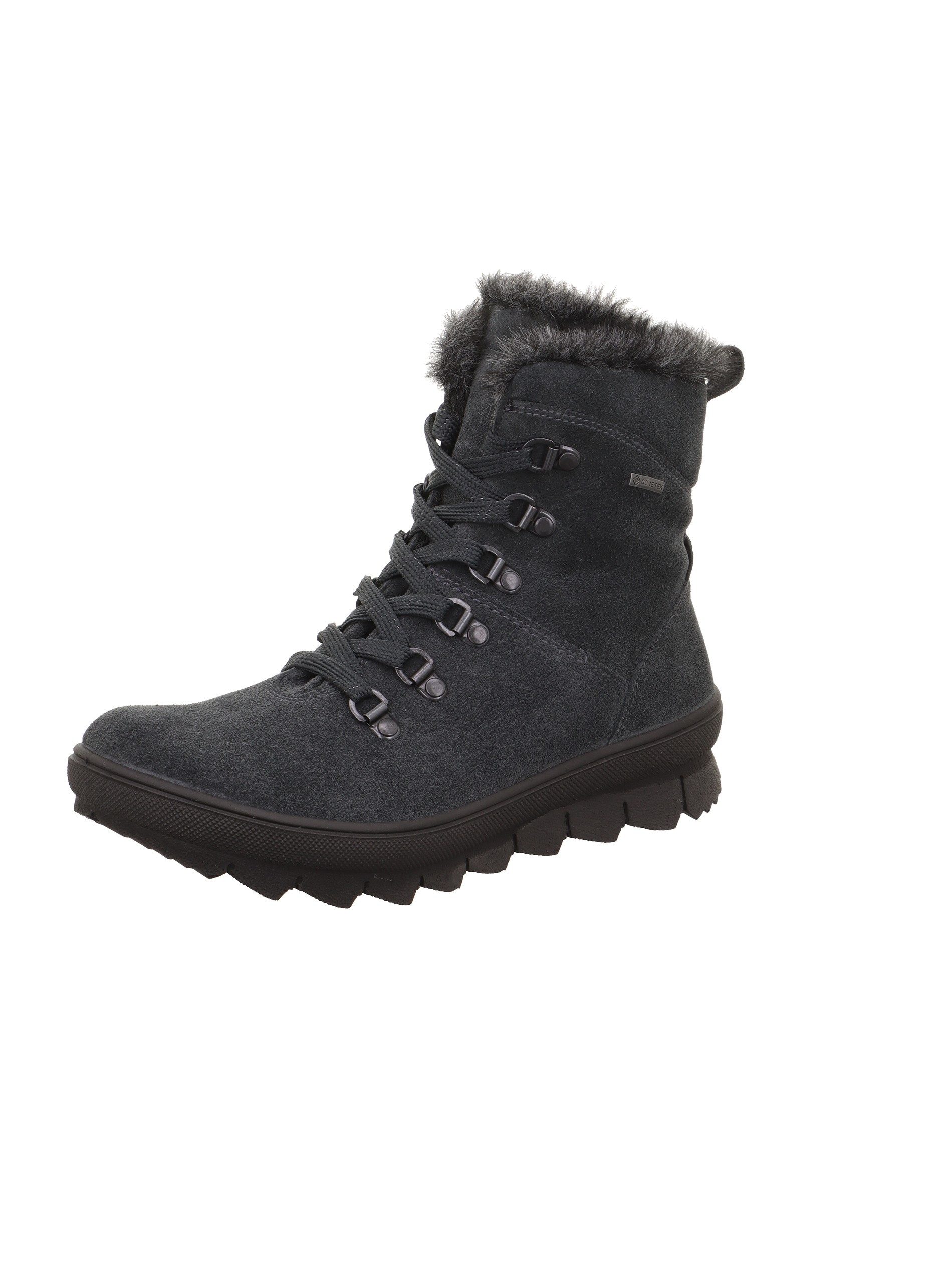 Legero NOVARA Winterboots Outdoorboots, Schnürboots mit Fellimitat am Schaftrand