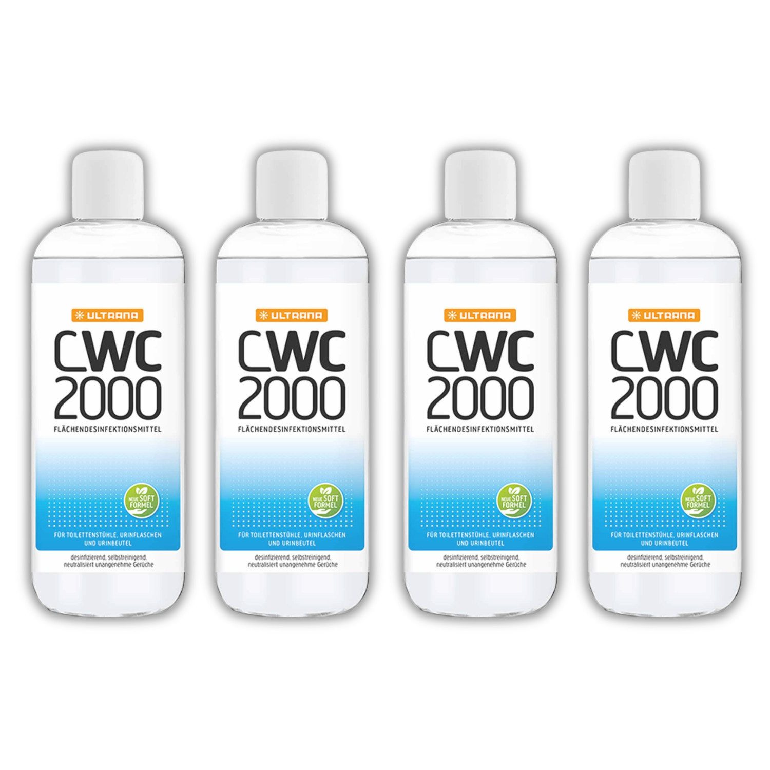 ULTRANA Ultrana CWC2000 4 x 500 ml Desinfektionsmittel Geruchsneutralisierer Oberflächen-Desinfektionsmittel