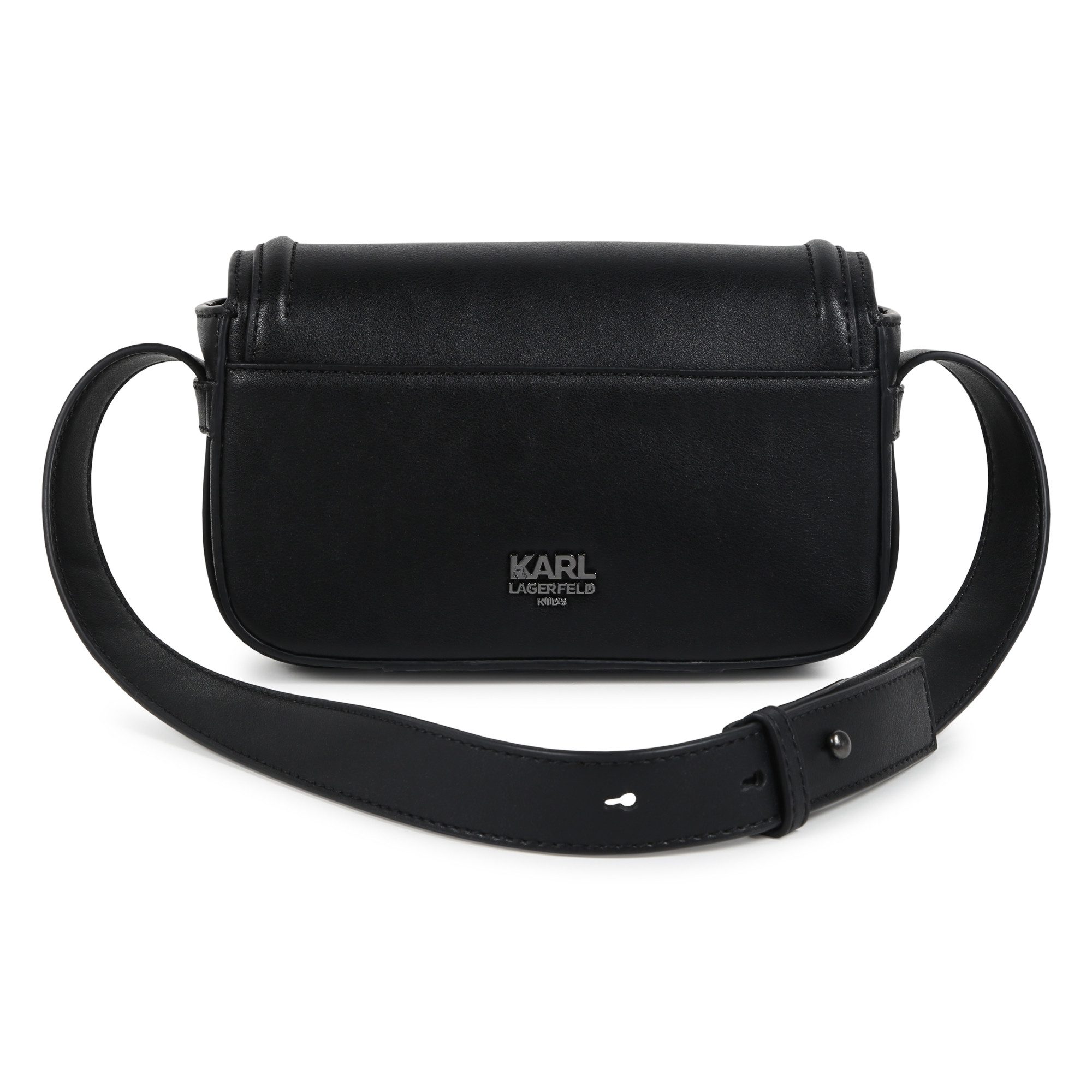 KARL LAGERFELD Umhängetasche KARL LAGERFELD KIDS Tasche Karl Figur Strasssteine Logo schwarz