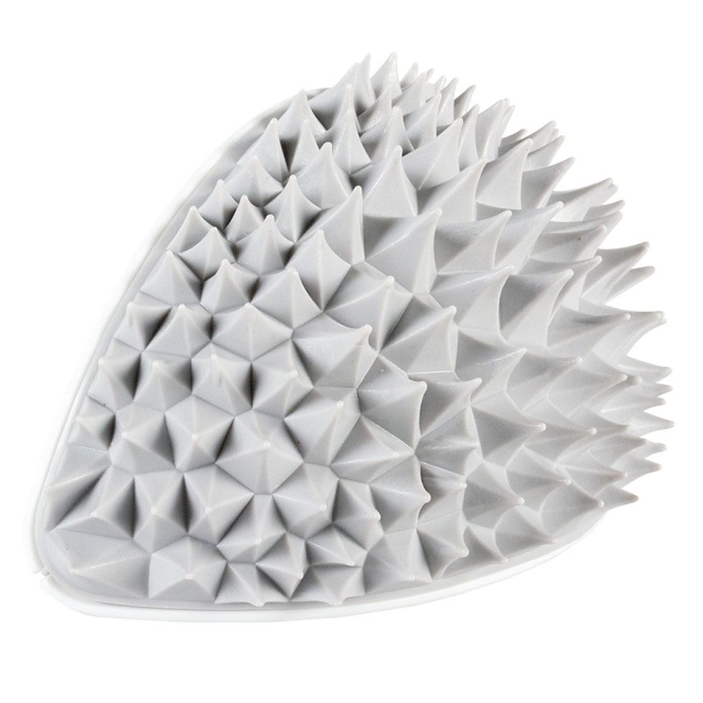 EBI Massagebürste Katzenbürste Fellpflegebürste Selbstputzbürste, Spar-Set, 1-tlg., 16 x 9 x 7 cm abwaschbar, Katzenminze-Fach, Schleckmatte, Eckmontage, abwaschbar