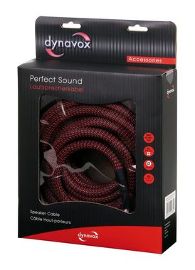 Dynavox Lautsprecher-Kabel Perfect Sound Audio-Kabel, Banane, Bananenstecker (300 cm), Flexibles High-End Kabel, konfektioniert, 24k vergoldete Stecker