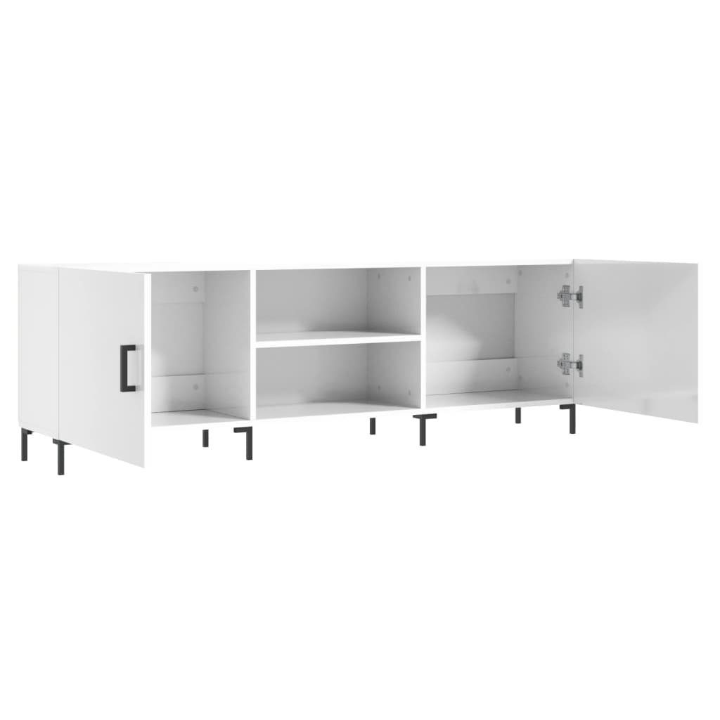Holzwerkstoff Hochglanz-Weiß 150x30x50 cm TV-Schrank furnicato