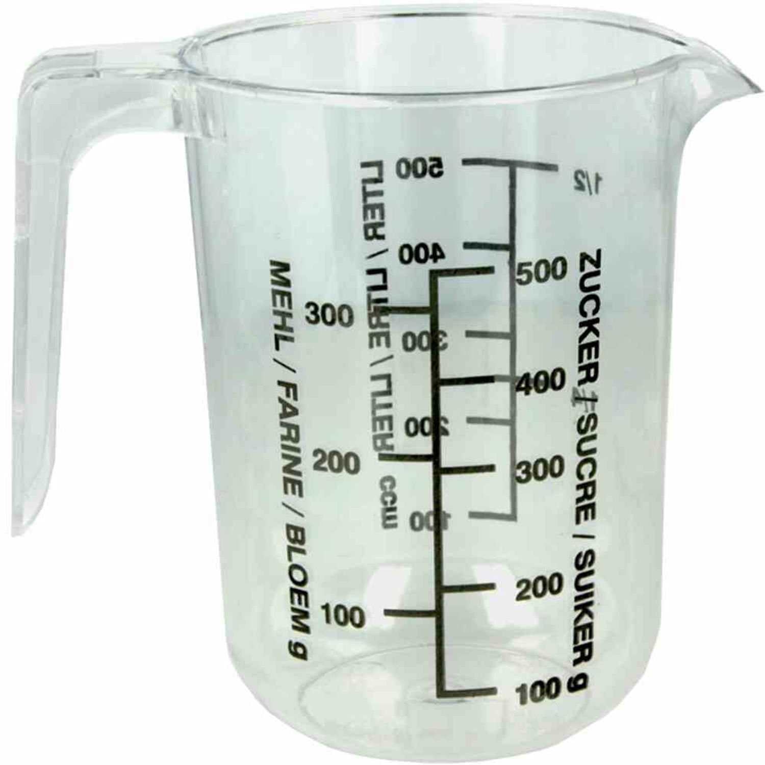 Metaltex Messbecher Messbecher transparent 0,5 l | Messbecher