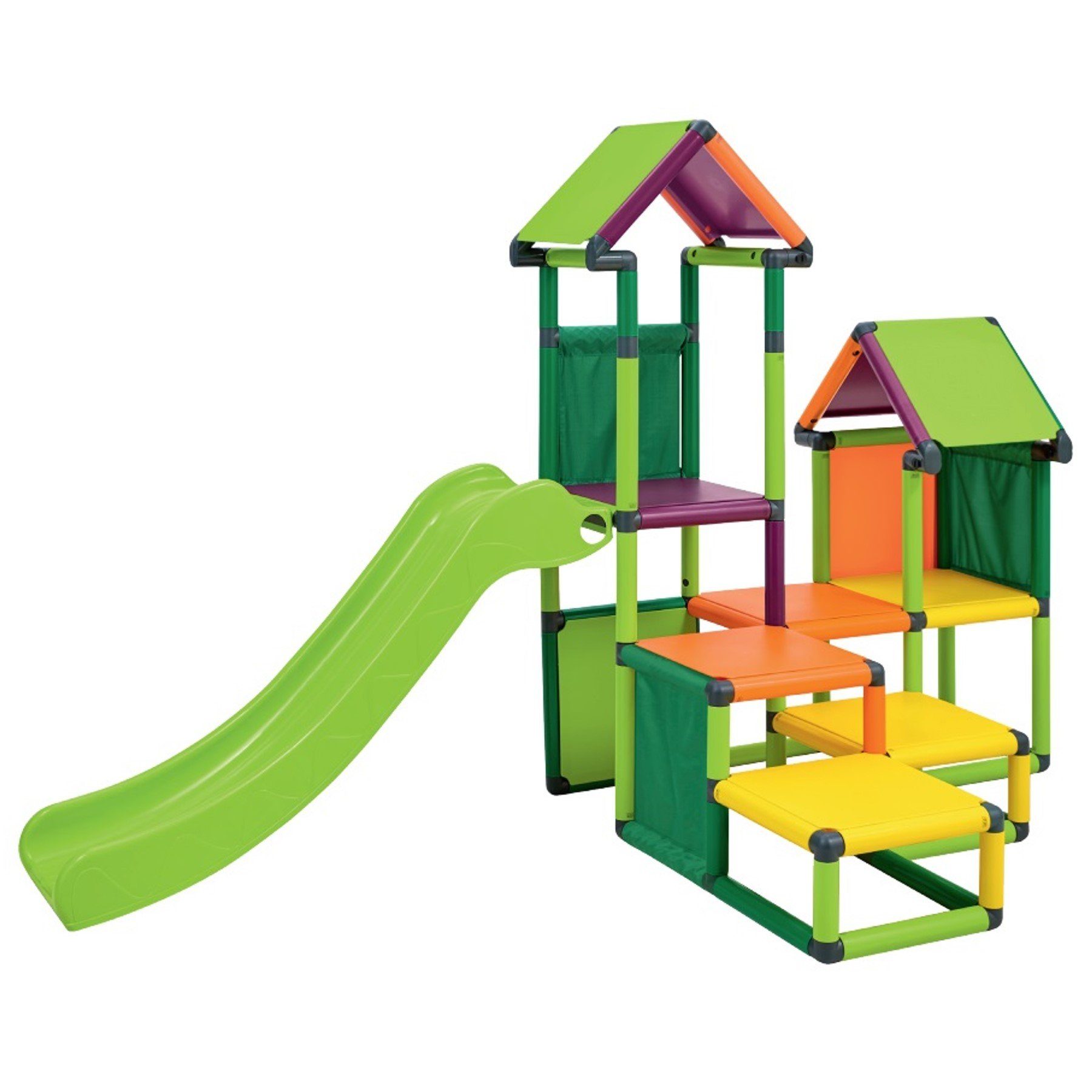 move and stic Spielcenter GESA Klettergerüst für Kleinkinder mit Rutsche für In- und Outdoor, (328 tlg), Made in Germany