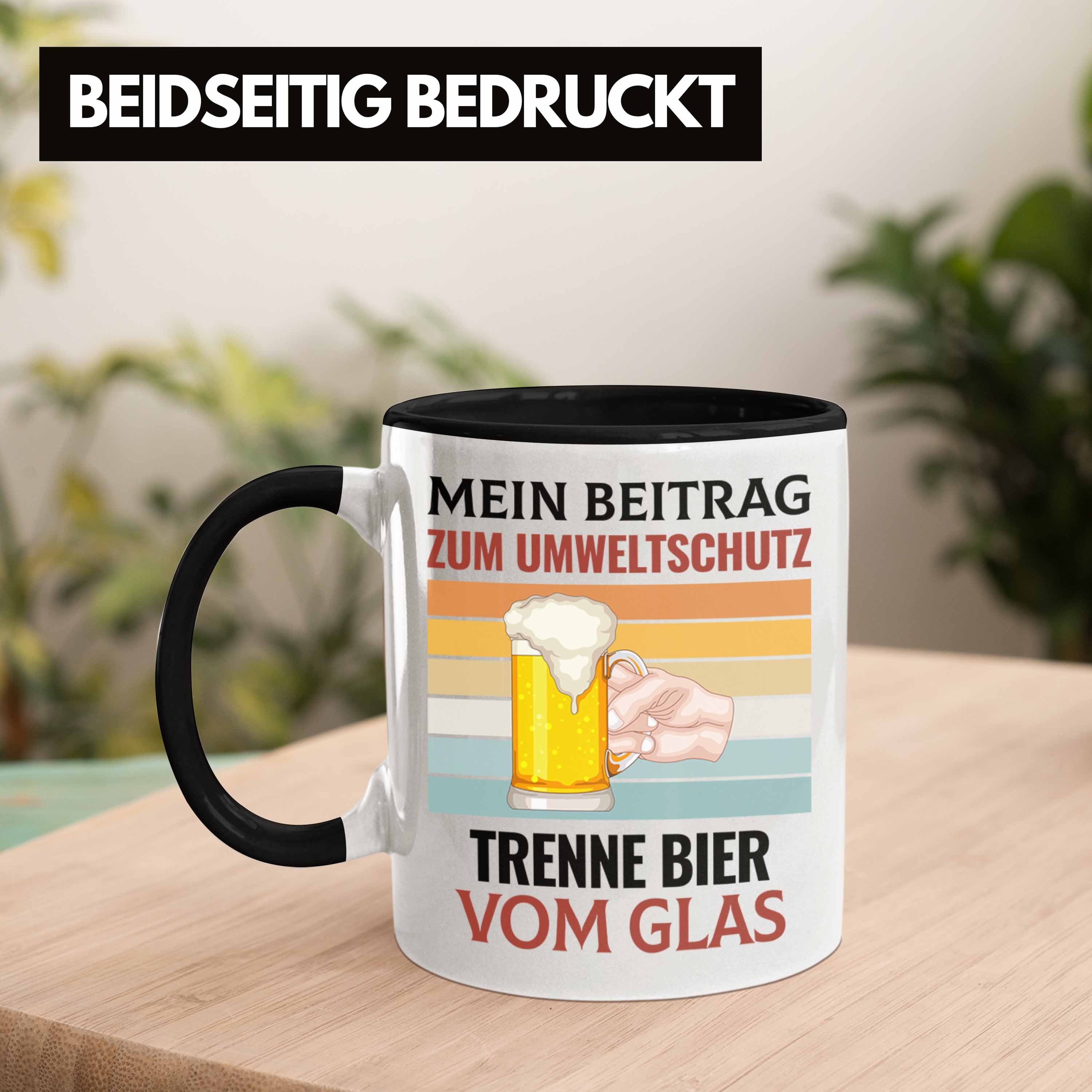 Trendation Tasse Ich Trenne Bier-Trinker Glas Tasse Alkohol Saufen Bier Schwarz Vom Geschenkide