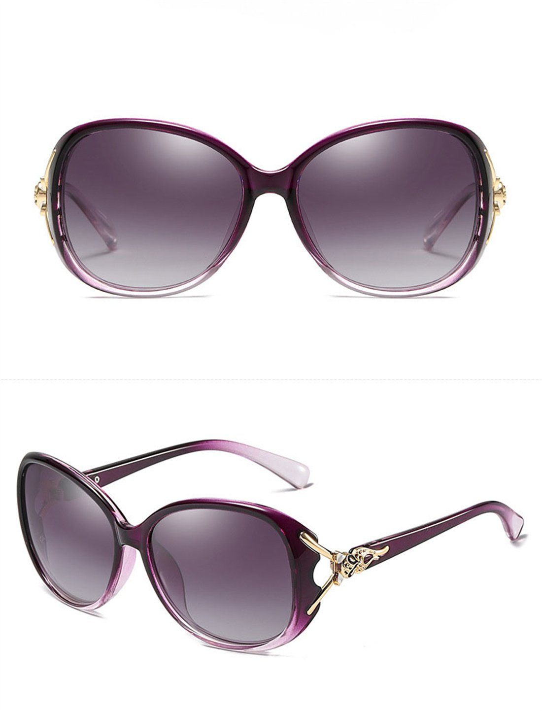 DÖRÖY Sonnenbrille Damen-Sommer-Sonnenbrille, Outdoor-Sonnenbrille Polarisierende Lila