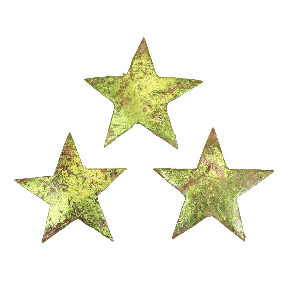 Viana Weihnachtsmann Kokossterne Weihnachtsdeko Grün Metallic 50 Stück Ø5cm -