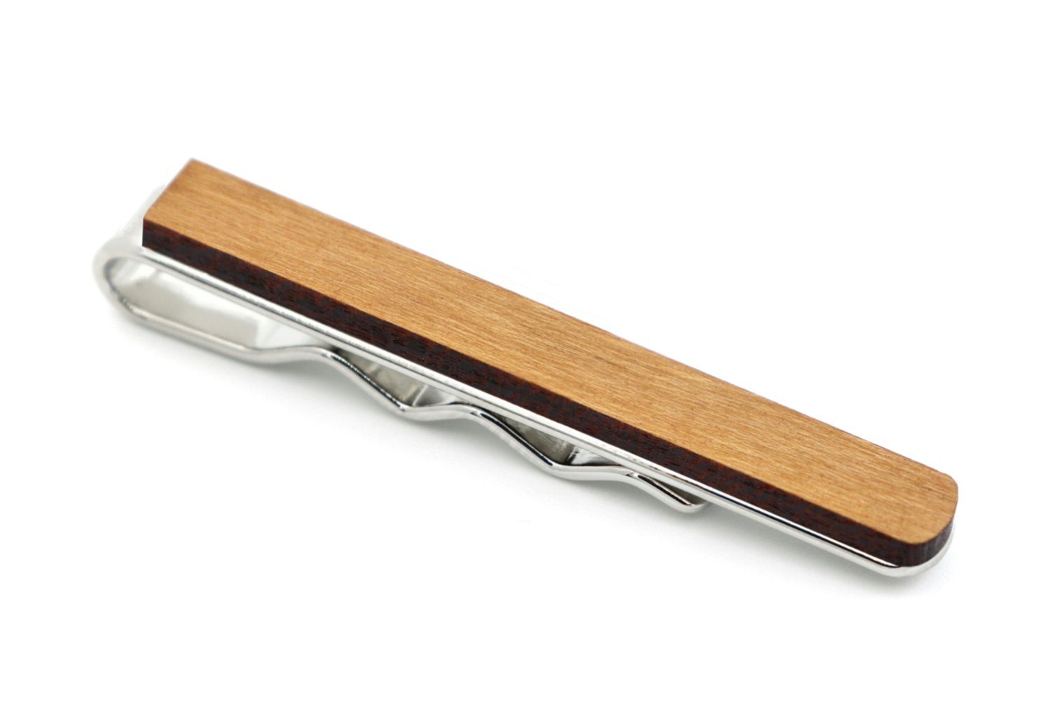 NaturSchatulle Галстукиnadel Holz Klassik (5cm Edelstahl Галстукиklammer, Diverse Holzarten), Hochzeit Business Bräutigam