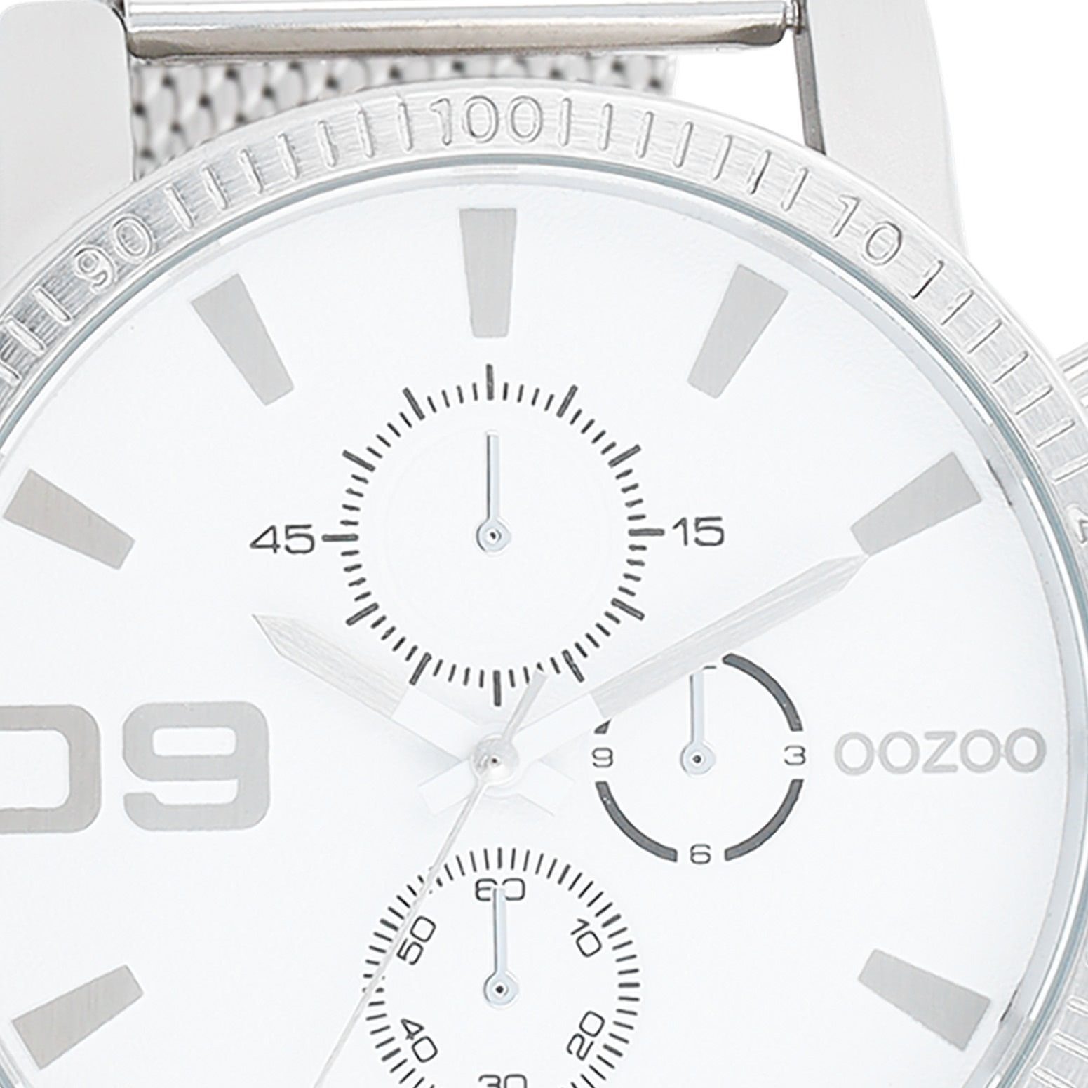 OOZOO Quarzuhr Oozoo (ca. extra Herren Fashion-Style Metallarmband, 48mm) rund, Herrenuhr Analog, groß Timepieces Armbanduhr
