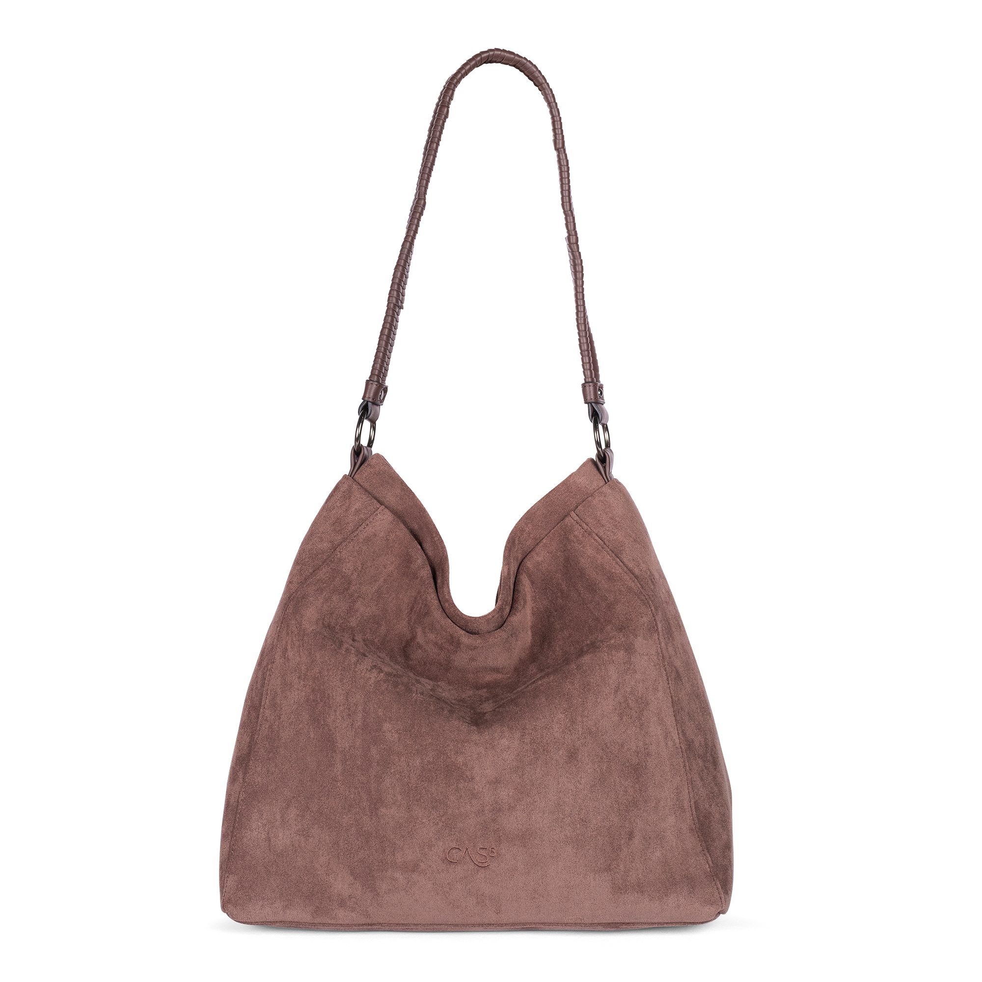 Cas8 Shopper Rike 34850 aus veganem Suede mit viel Platz und viel Funktionalität