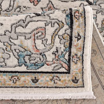 Teppich Novel 8606, Carpet City, rechteckig, Höhe: 11 mm, Vintage-Teppich mit Fransen, Used-Look, Multicolor