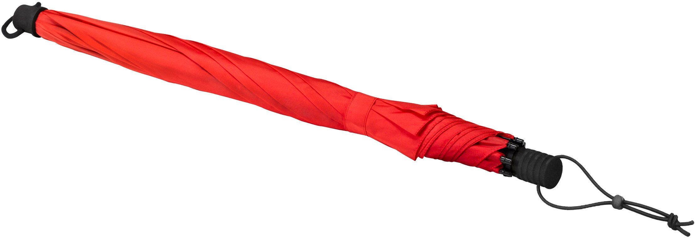 EuroSCHIRM® tragbar Stockregenschirm rot, handfrei handsfree, Swing