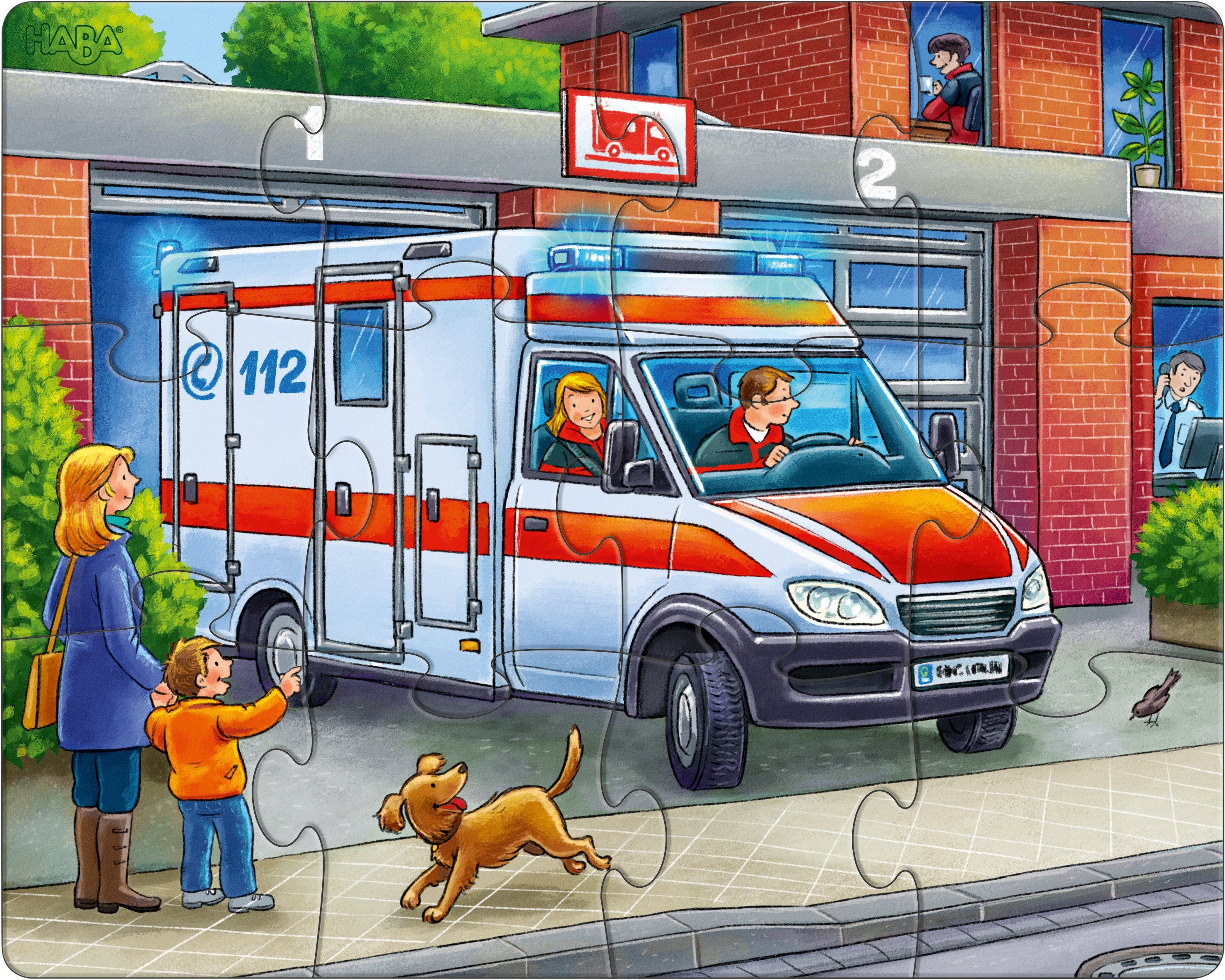 Haba Puzzle Polizei, Feuerwehr & Co., Puzzleteile, Made in Europe günstig online kaufen