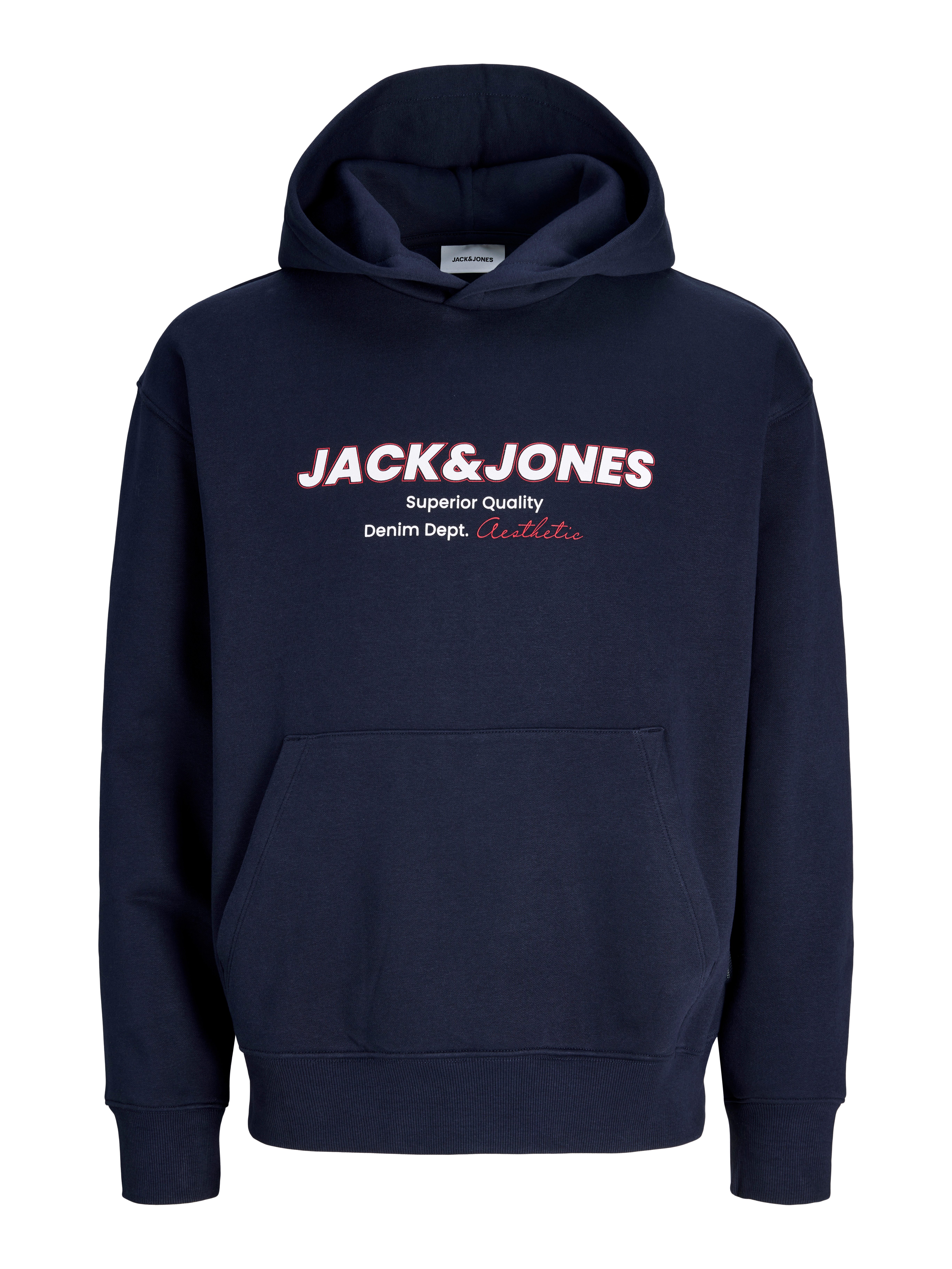 Jack & Jones Kapuzensweatshirt JJABBO SWEAT HOOD Baumwollmischung, locker geschnitten
