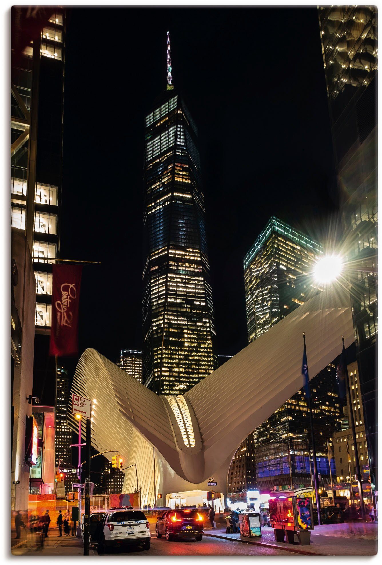 Artland Leinwandbild World Trade Center New York, Amerika (1 St), auf Holzrahmen gespannt