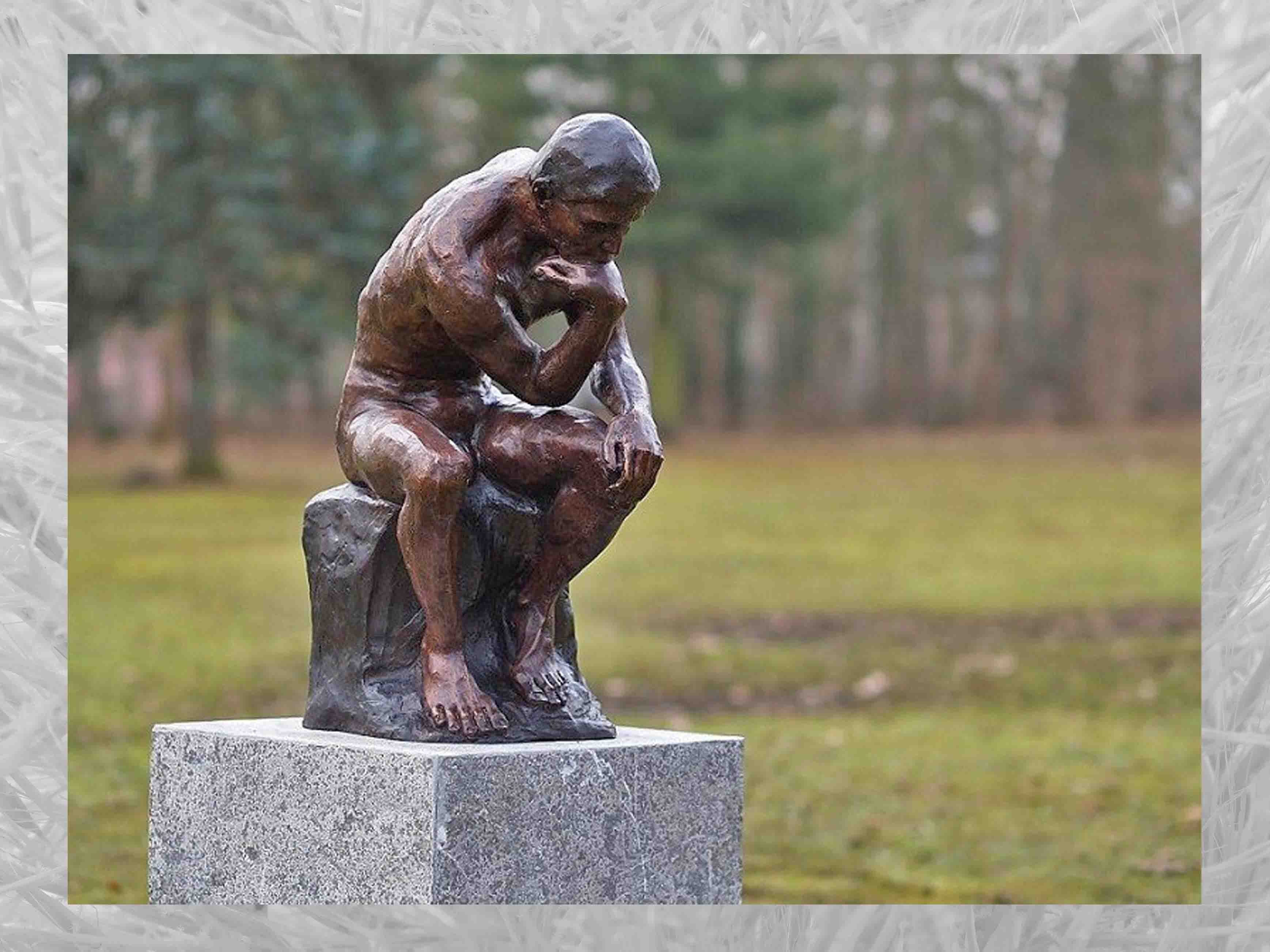 Rodin, von Denker Gartenfigur Bronze-Skulptur IDYL IDYL Bronze