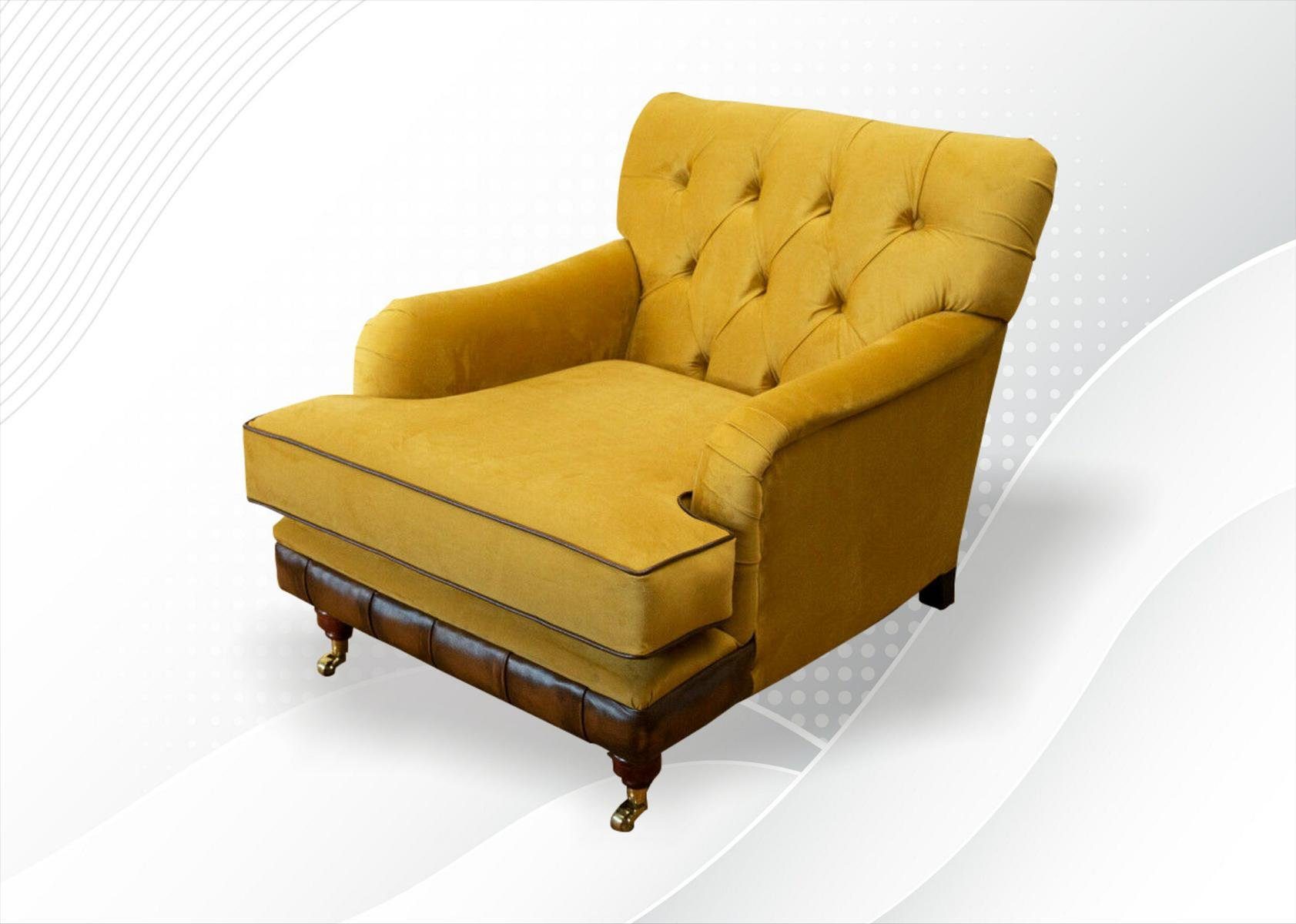 Design Sitzer Sessel JVmoebel Chesterfield-Sessel, 1 Chesterfield