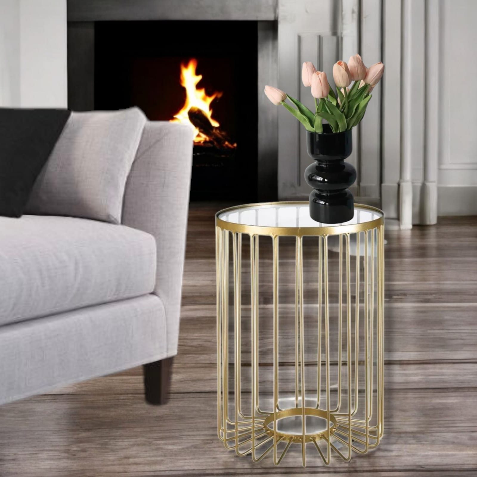 KEINerlei® Beistelltisch Beistelltisch Rund Metall Gold günstig online kaufen