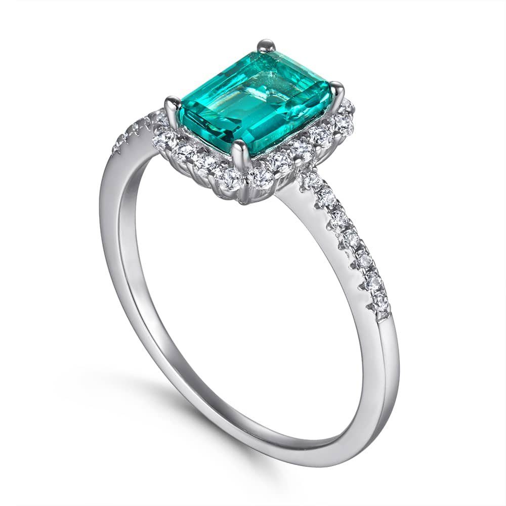 Lisandra Scott Silberring Damenring 925 Sterling Silber mit grünem Smaragd günstig online kaufen