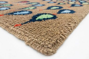 Wollteppich Designer Teppich handgeknüpft braun, morgenland, rechteckig, Höhe: 20 mm, handgeknüpft
