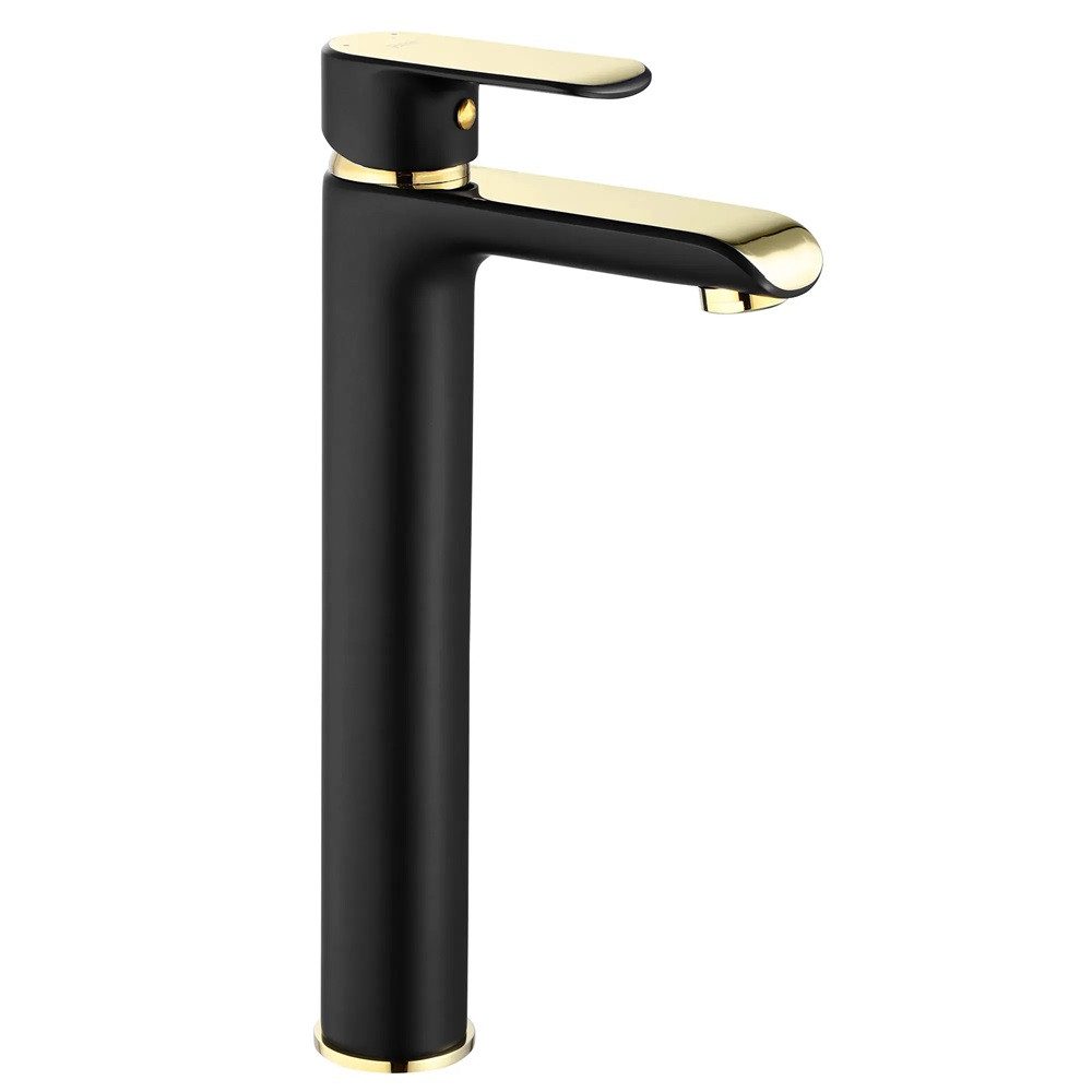 wohnwerk.idee Badarmatur Waschbeckenarmatur Wasserhahn Gold Weiß günstig online kaufen