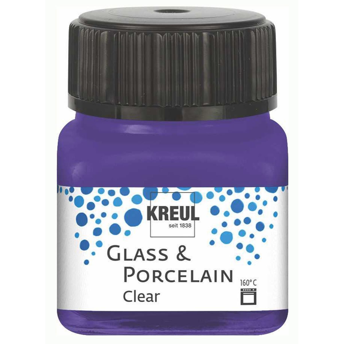 C. KREUL Porzellanfarbe KREUL Glass & Porcelain Farbe Clear violett 20ml Glas