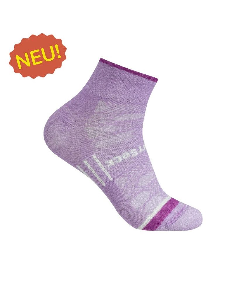 Wrightsock Sportsocken Quarter Coolmesh II (dünn, atmungsaktiv, bequem) pale lila - 1 Paar