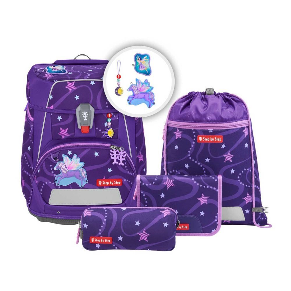 Hama Schulranzen Space (5tlg., inkl. Federmäppchen, Schlamperetui, Turnbeutel und Magic Mags)