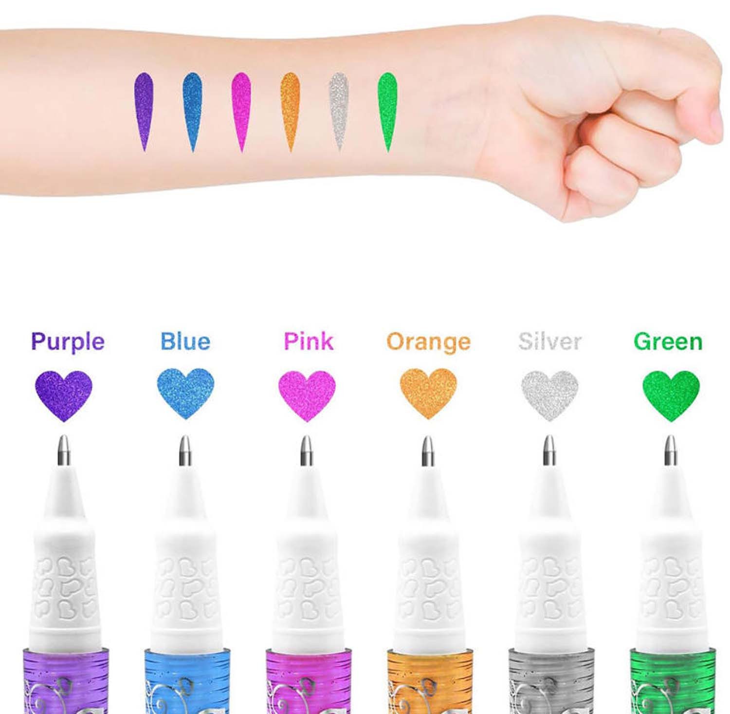 trends for living Dekohänger Glitzer-Tattoo-Stift Kinder 6 Farben Feen-Elfe günstig online kaufen
