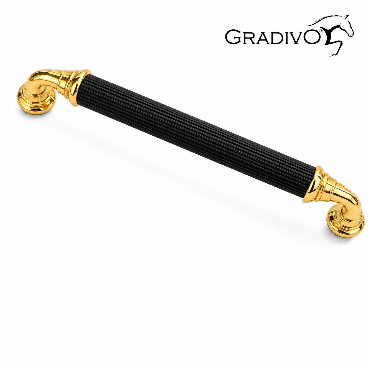 Gradivo Möbelgriff Schrankgriff Bügelgriff 918 - Gold-Schwarz, 128 mm