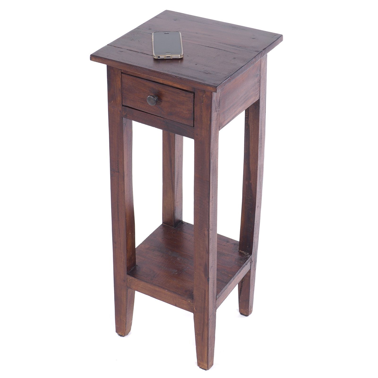 DESIGN DELIGHTS Telefontisch TELEFONTISCH "NAPOLEON", 75x30x30 cm, Altholz massiv, Beistelltisch