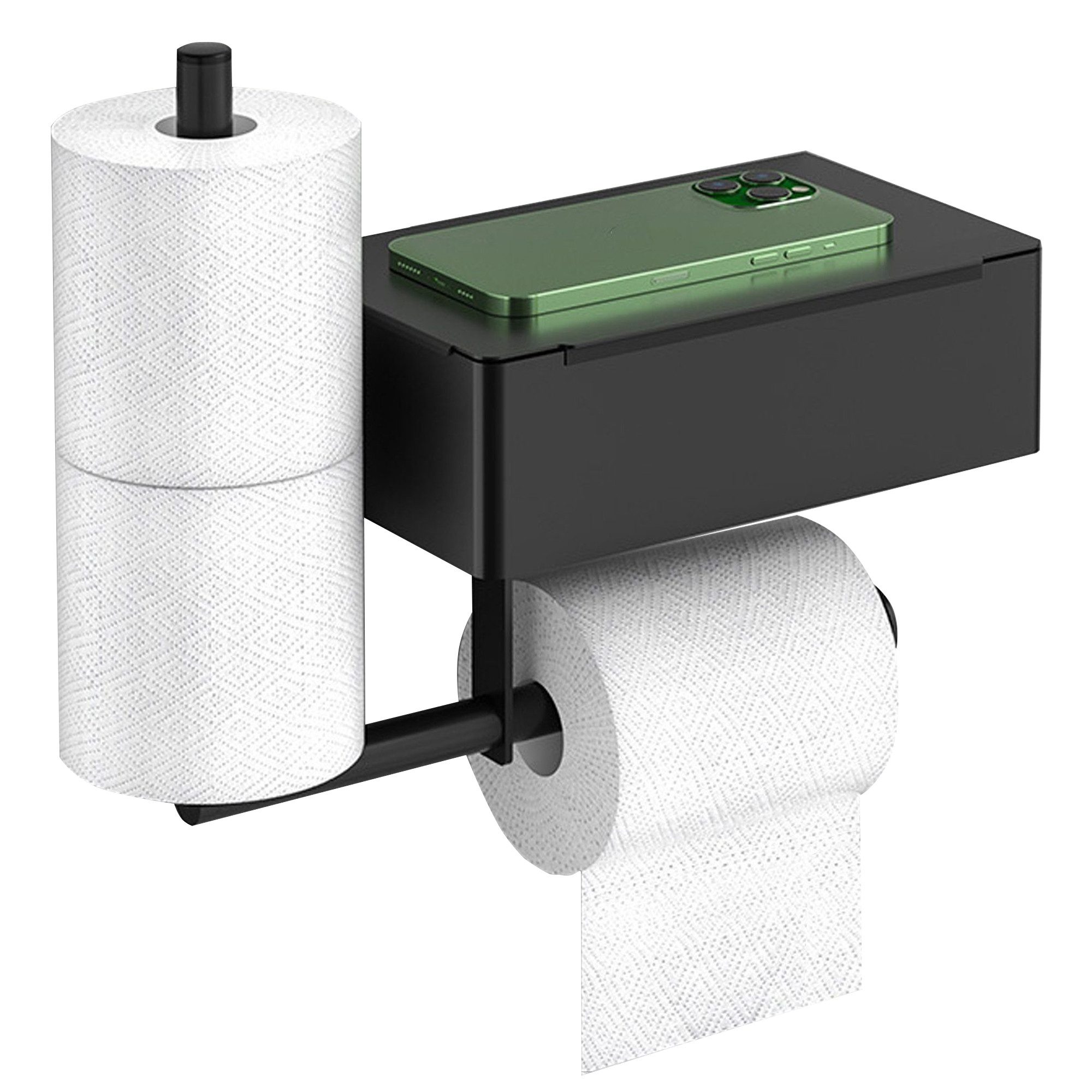 SEHAUSEU Toilettenpapierhalter edelstahl mit Feuchttücherbox, selbstklebend günstig online kaufen