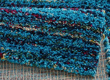 Teppich Hochflor Teppich Chic meliert blau, MINT RUGS, rechteckig, Höhe: 30 mm