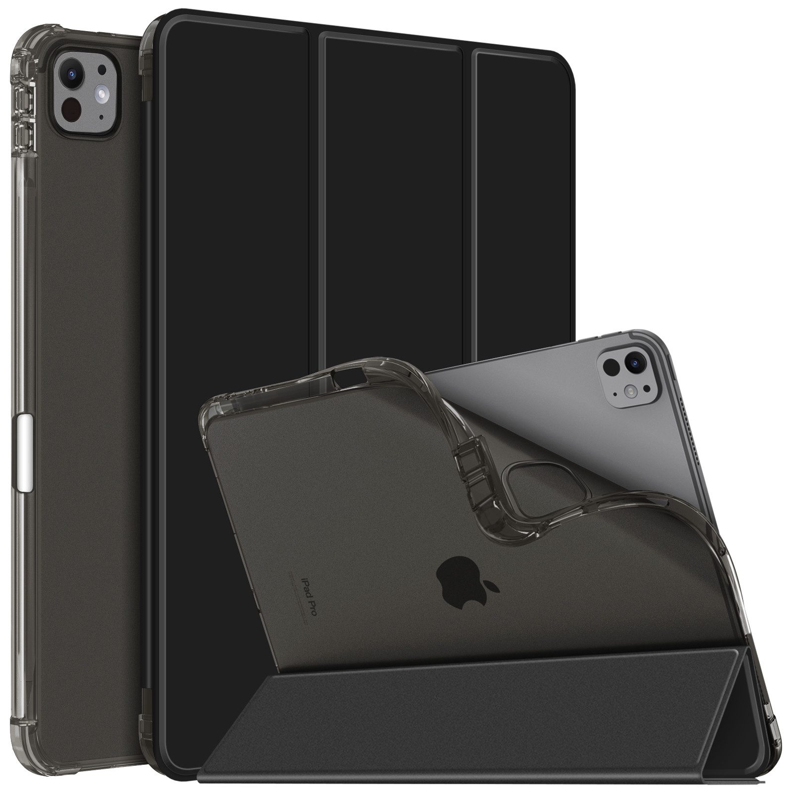 Fintie Tablet-Hülle für iPad Pro 11 Zoll (M5/M4) 2025/2024 mit Stifthalter, TPU Soft Transparenter Rückseite Abdeckung Hülle Intelligent Case